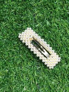 Simple elegance pearl hair clip