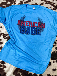 American Babe wing graphic tee