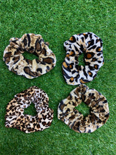 Load image into Gallery viewer, Feeling Fierce animal print scrunchie
