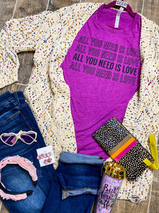 ALL YOU NEED IS LOVE graphic tee