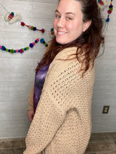 Load image into Gallery viewer, COZY GRANDPA chenille-feel cardigan sweater- PLUS SIZES
