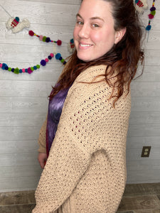 COZY GRANDPA chenille-feel cardigan sweater- PLUS SIZES