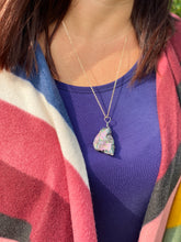 Load image into Gallery viewer, OILSLICK raw stone necklace
