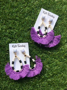 Fringey Baby colorful drop earrings- SALE