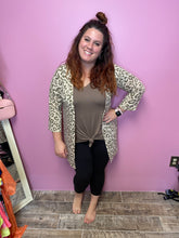 Load image into Gallery viewer, Leopard Dreams 3/4 length lightweight cardi- REG ONLY
