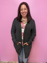 Load image into Gallery viewer, Charcoal Dream oversized popcorn cardi
