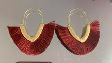 Load image into Gallery viewer, Flutter by earrings in burgundy
