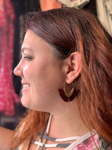 Flutter by earrings in burgundy