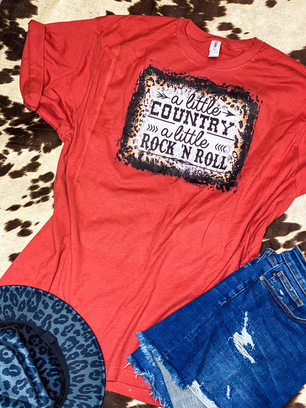 A little bit country, a little bit rock and roll graphic tee