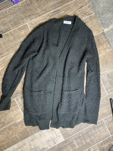 Charcoal Dream oversized popcorn cardi