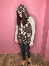 Load image into Gallery viewer, Floral BEAUTY lightweight hoodie
