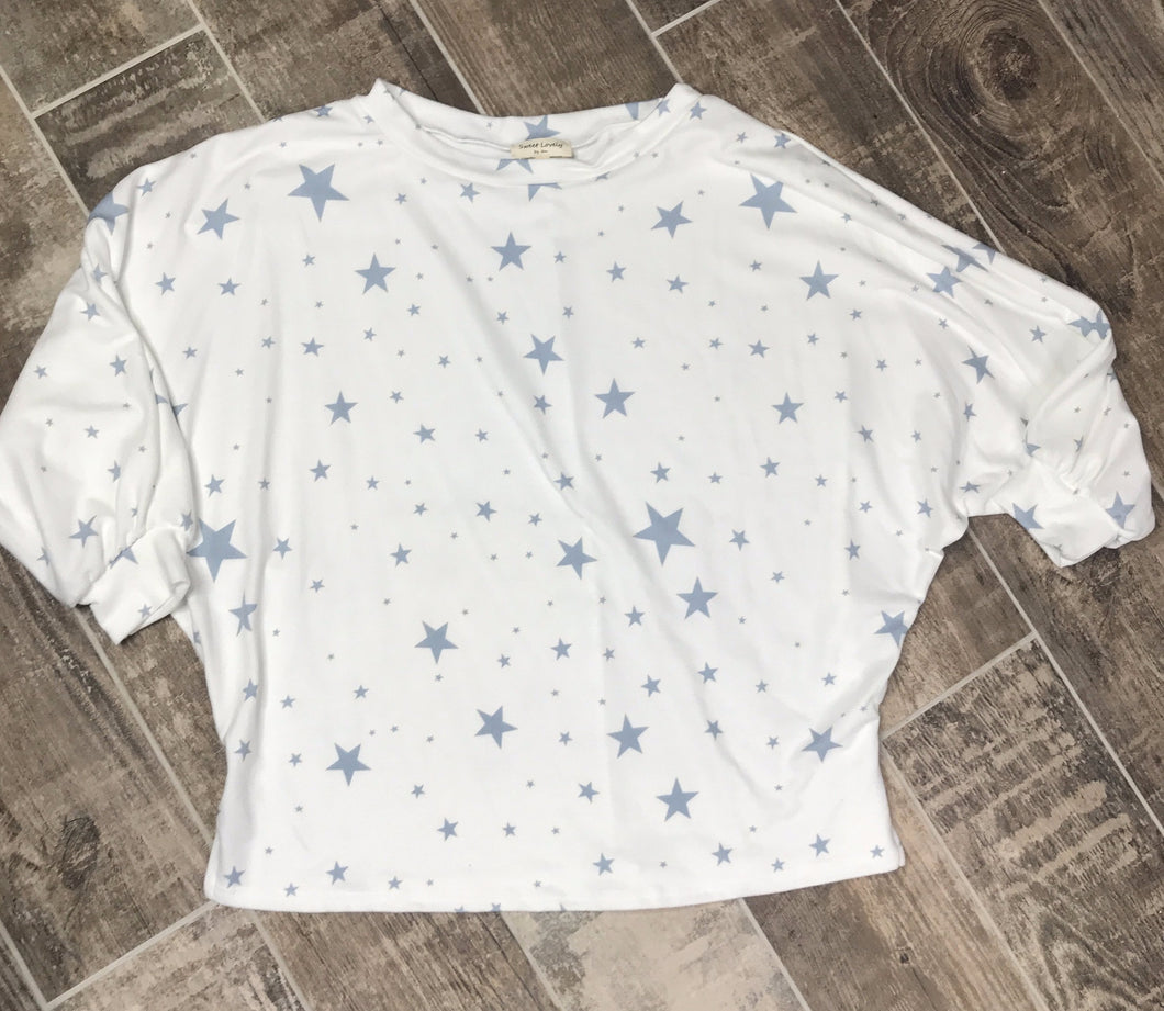 Sweet and STARRY dolman sleeve top