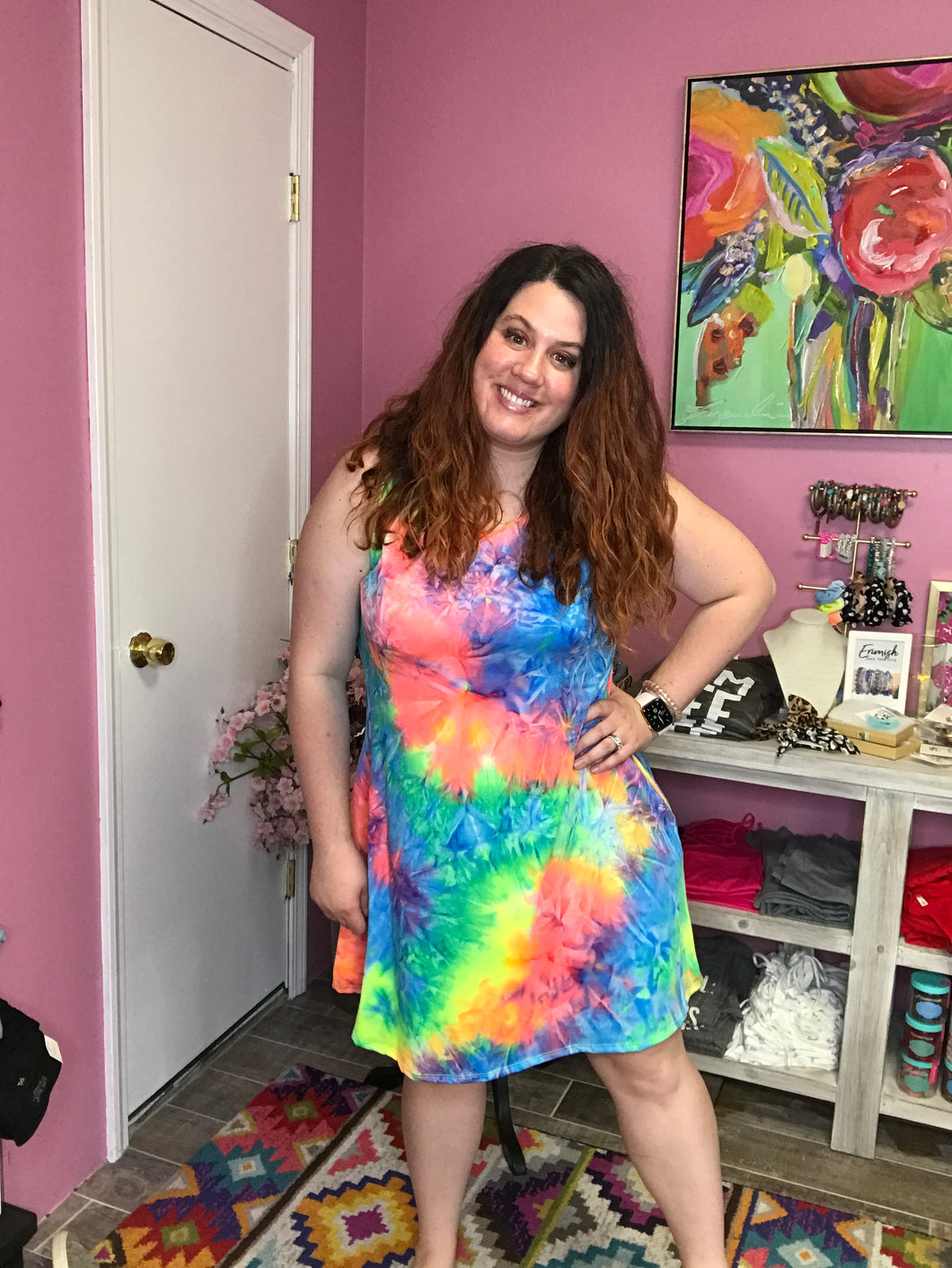 Woodstock wonderland tie dye dress