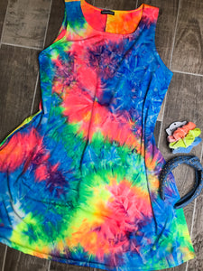 Woodstock wonderland tie dye dress