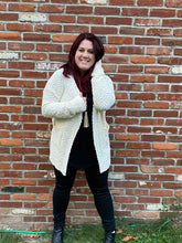 Load image into Gallery viewer, Cream Popcorn cardi - PLUS ONLY
