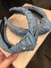 Load image into Gallery viewer, Denim and Diamonds headband
