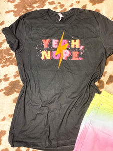 Yeah, NOPE bolt graphic tee