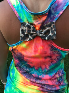 the FIERCE rainbow tie dye tank- FINAL SALE