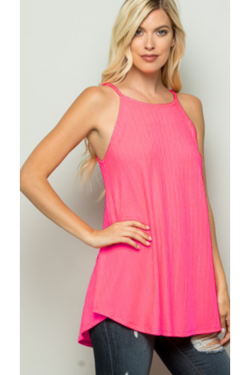 Forever Pink Ribbed Tank