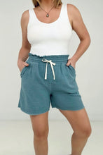 Load image into Gallery viewer, Zenana &quot;April&quot; Gauze Drawstring Waist Shorts
