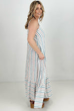 Load image into Gallery viewer, Cozy Co Sleeveless Striped Maxi Dress with Side Seam Pockets
