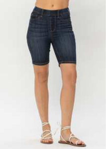 Judy Blue "Marley" High Waist Pull On Bermuda Shorts