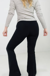 Zenana Solid High Waist Yoga Flare Pants