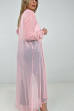 Load image into Gallery viewer, Zenana &quot;Eden&quot; Mesh Long Sleeve Duster Kimono
