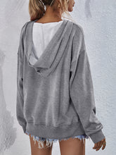 Load image into Gallery viewer, Dropped Shoulder Slit Hoodie  ** 5-10 BUSINESS DAY SHIPPING!**
