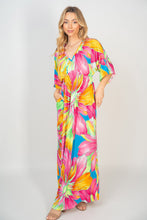 Load image into Gallery viewer, White Birch Printed V-Neck Maxi Dress with Pockets
