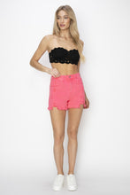 Load image into Gallery viewer, RISEN High Waist Frayed Hem Denim Shorts
