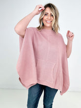 Load image into Gallery viewer, Batwing Sleeve Knit Sweater With Kangaroo Pocket
