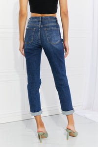 VERVET Full Size Distressed Cropped Jeans with Pockets