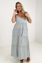 Load image into Gallery viewer, New Colors - Zenana V-Neck Cami Maxi Tiered Dress with Side Pockets
