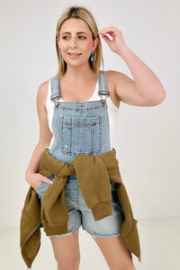 Judy Blue HW Destroy Shorts Overalls