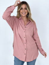 Load image into Gallery viewer, Easel &quot;Twisted Tunic&quot; Solid Button Down Tunic Shirt
