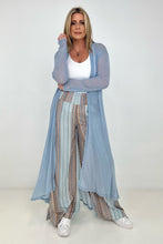 Load image into Gallery viewer, Zenana &quot;Eden&quot; Mesh Long Sleeve Duster Kimono
