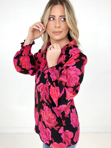 Coming Up Roses Long Sleeve Blouse