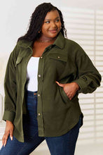 Load image into Gallery viewer, Heimish Cozy Girl Full Size Button Down Shacket
