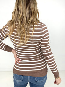 Zenana Striped Snap Button Cardigan