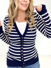 Load image into Gallery viewer, Zenana Striped Snap Button Cardigan
