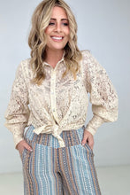 Load image into Gallery viewer, Cozy Co &quot;Boho Vibes&quot; Smocked Waistband Palazzo Pants
