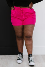 Load image into Gallery viewer, Zenana Just Chillin&#39; Full Size Run Sweat Shorts in Pink
