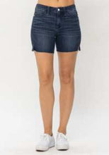 Load image into Gallery viewer, Judy Blue MR Mid Length Cut Off Denim Shorts
