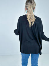 Load image into Gallery viewer, Zenana Luxe Rayon Oversized Round Neck Front Pocket Top
