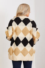 Load image into Gallery viewer, CY Fashion Know-It-All Full Size Argyle Longline Cardigan
