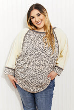 Load image into Gallery viewer, Jodifl Bestie Full Size Run Leopard Baseball Tee
