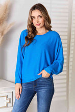 Load image into Gallery viewer, Zenana Full Size Round Neck Batwing Sleeve Blouse
