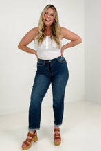 Load image into Gallery viewer, Judy Blue High Waist Cool Denim Sustainable Cuff Boyfriend Jeans
