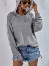 Load image into Gallery viewer, Dropped Shoulder Slit Hoodie  ** 5-10 BUSINESS DAY SHIPPING!**
